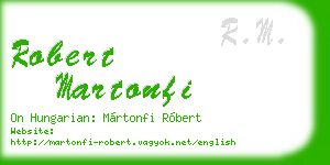 robert martonfi business card
